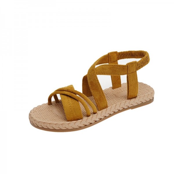 Size:4.5-8.5 Women Vintage Style Color Blocking Sandals