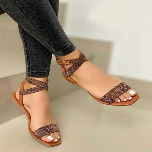 Size:4.5-11 Women Simple Style Color Blocking Sandals