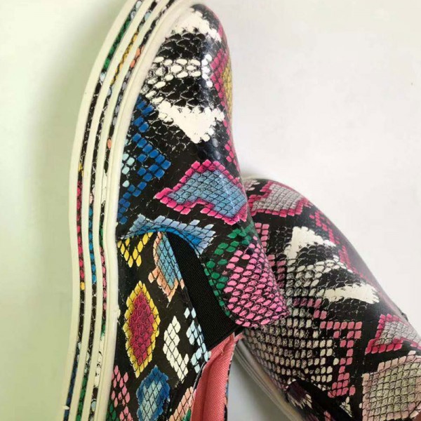 Size:6-10 Women Colored Snake Pattern Platform Sneakers Shoes