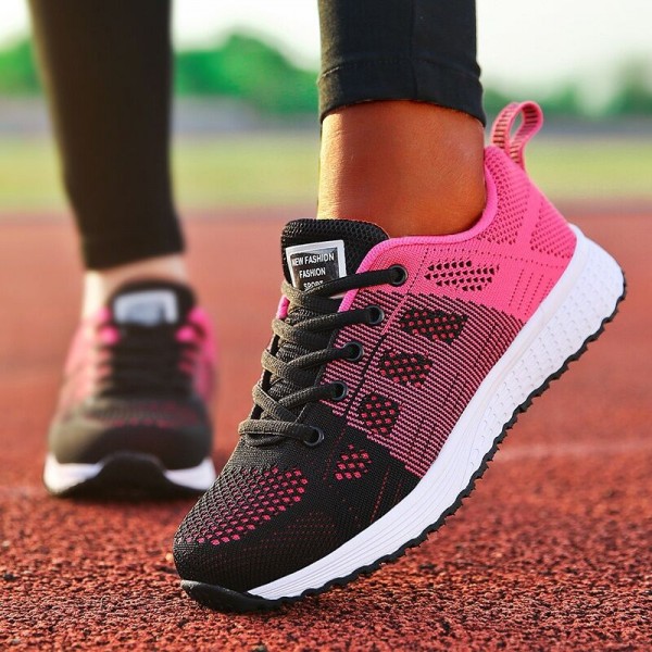 Women Casual Lace-up Design Mesh Breathable Sneakers