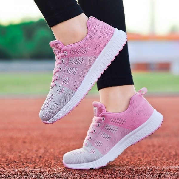 Women Casual Lace-up Design Mesh Breathable Sneakers