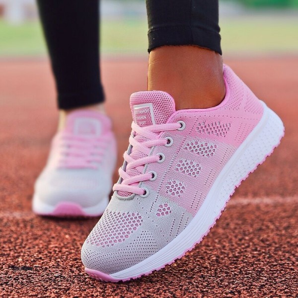 Women Casual Lace-up Design Mesh Breathable Sneakers