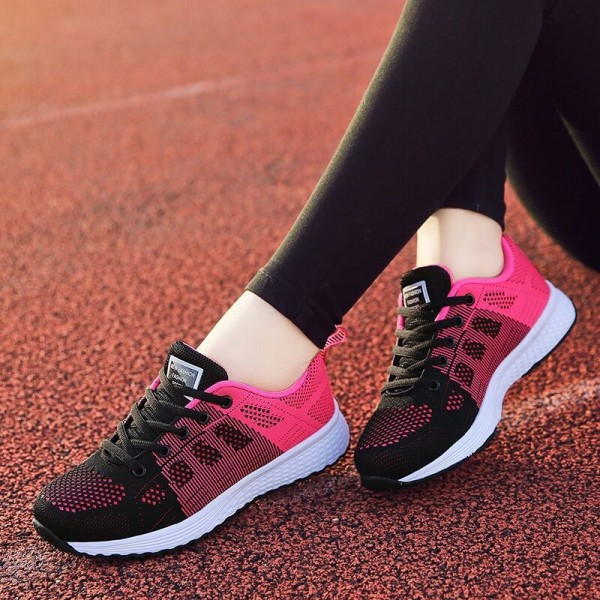 Women Casual Lace-up Design Mesh Breathable Sneakers