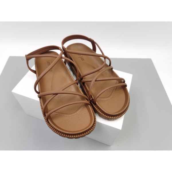 Women Casual Cross Design Solid Color Sandals