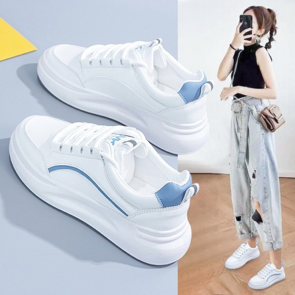 Women Fashion Round Toe Lace-Up Sneakers