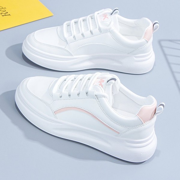 Women Fashion Round Toe Lace-Up Sneakers