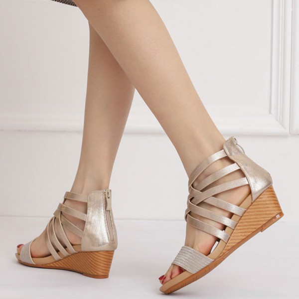 Women Fashion Minimalist Casual Elegant Solid Color Steep Heel Sandals