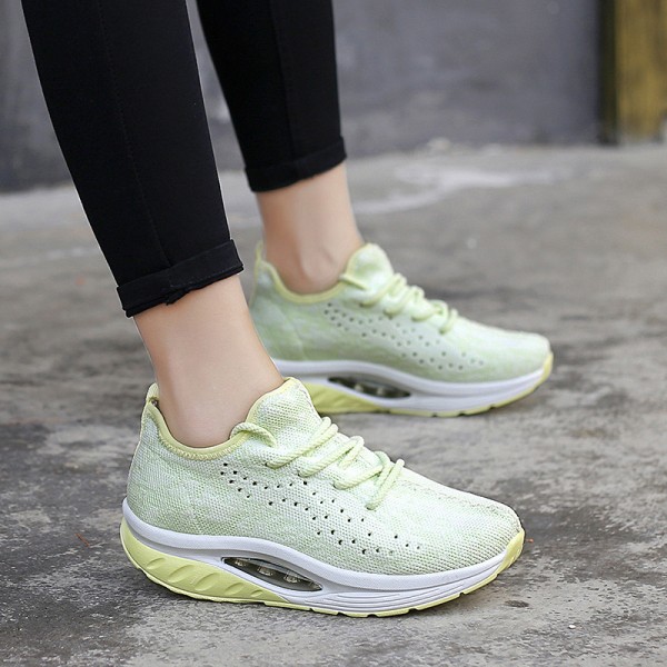 Women Fashion Casual Color Blocking Lace-Up Breathable Sneakers