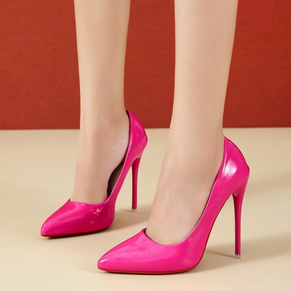 Women Fashion Plus Size Point-Toe Stiletto Pumps Heels Work Shoes