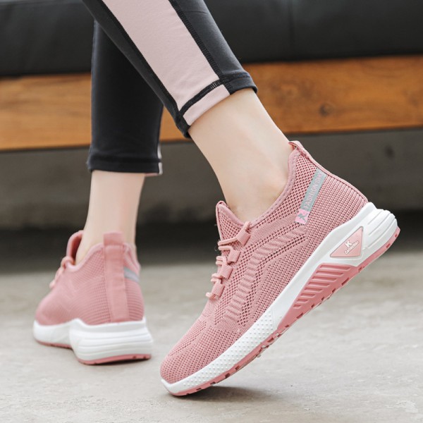 Women Fashion Casual Mesh Fly Woven Breathable Sne...