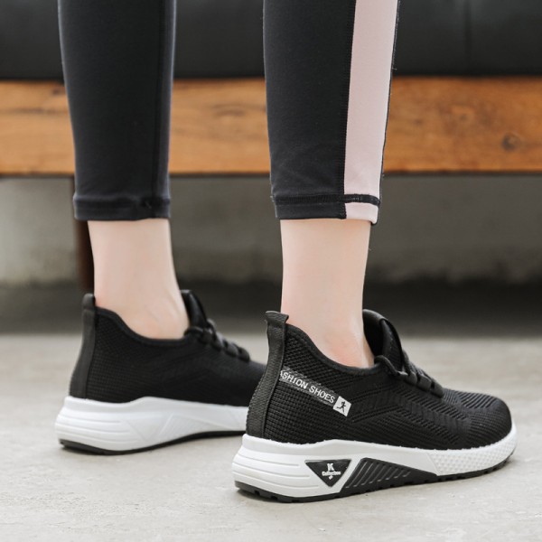 Women Fashion Casual Mesh Fly Woven Breathable Sneaker