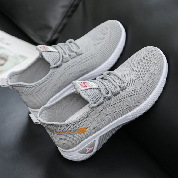 Women Fashion Casual Mesh Fly Woven Breathable Sneaker