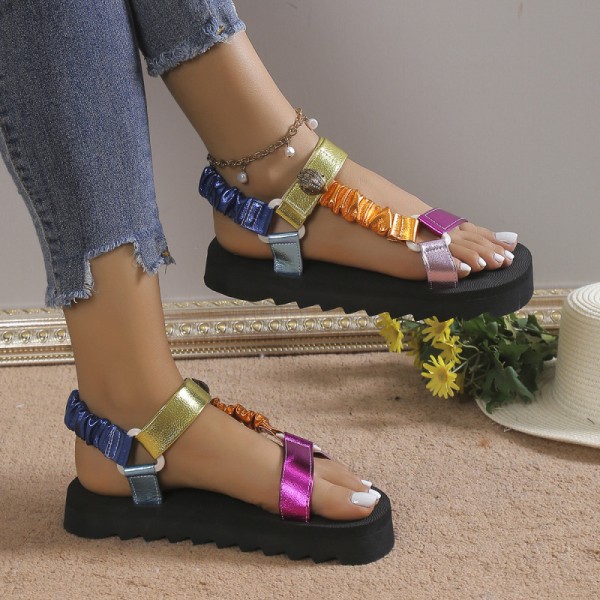 Women Casual Plus-Size Thick-Soled Velcro Sandals