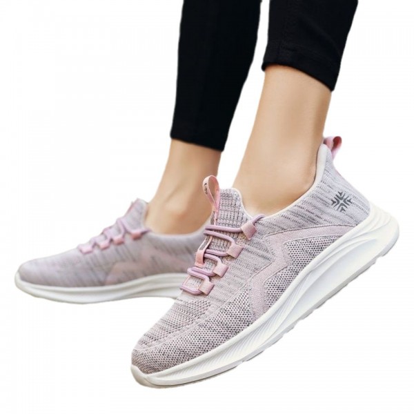 Women Fashion Casual Plus Size Flying Fabric Breathable Walking Style Sneaker