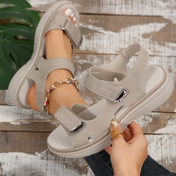 Women Casual Plus-Size Thick-Soled Velcro Sandals